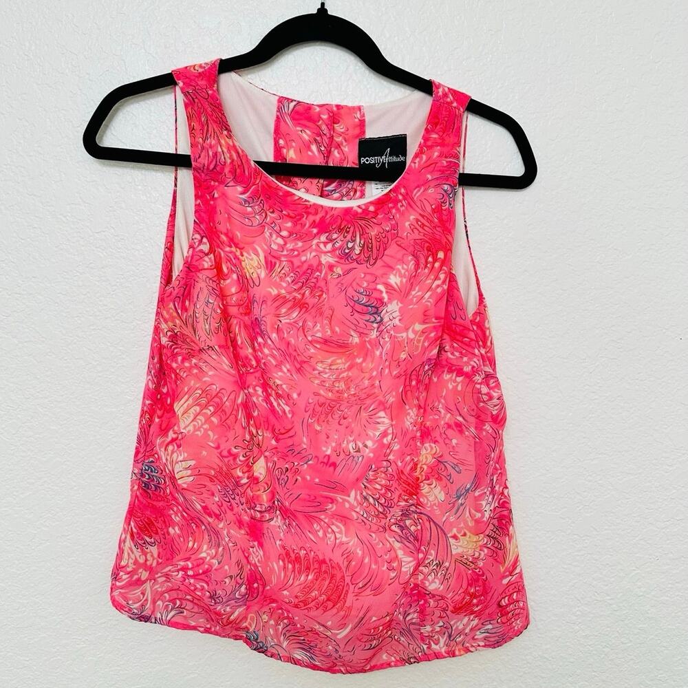 Vintage Positive Attitude multi color top SZ10